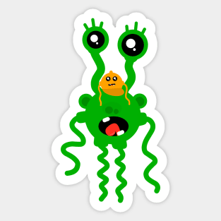 cute green monster Sticker